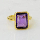 18kt Gold Vermeil Amethyst Ring