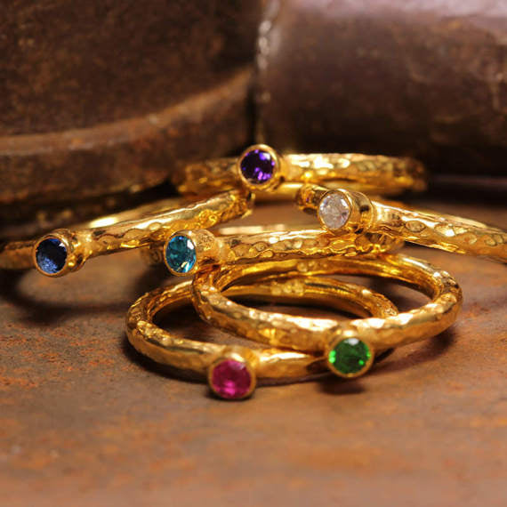 18kt Gold Vermeil Stackable Individual Rings