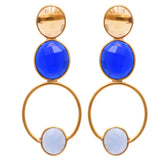 18kt Gold Vermeil Multi Chalcedony Earring