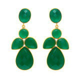 18kt Vermeil Green Onyx Statement Earring