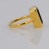 18kt Gold Vermeil Black Onyx Ring