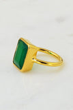 18kt Gold Vermeil Green Onyx Ring