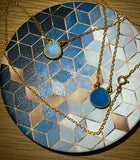 18kt Gold Vermeil Blue Chalcedony Necklace
