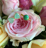 18kt Gold Vermeil Two Stone Aqua Chalcedony Ring