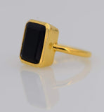 18kt Gold Vermeil Black Onyx Ring