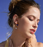 18kt Gold Vermeil Multi Chalcedony Earring