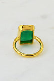 18kt Gold Vermeil Green Onyx Ring