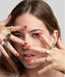 18kt Gold Vermeil Triple Stone Statement Ring